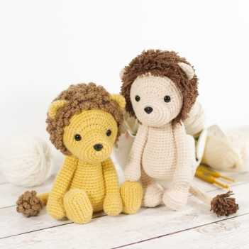 Frederick and Benjamin the Lions amigurumi pattern by Kristi Tullus
