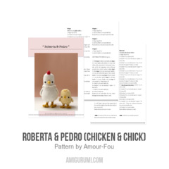 Roberta & Pedro (Chicken & Chick) amigurumi pattern by Amour Fou