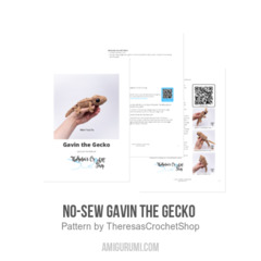 No-Sew Gavin the Gecko  amigurumi pattern by Theresas Crochet Shop