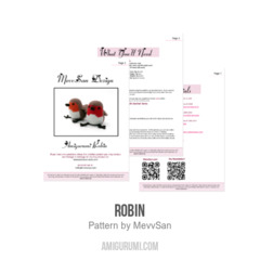Robin amigurumi pattern by MevvSan