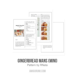 Gingerbread Mans (mini) amigurumi pattern by RNata