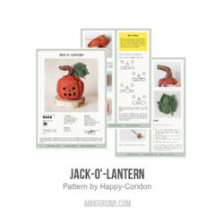 Jack-o'-lantern amigurumi pattern by Happy Coridon