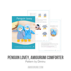 Penguin lovey, amigurumi comforter amigurumi pattern by Diminu