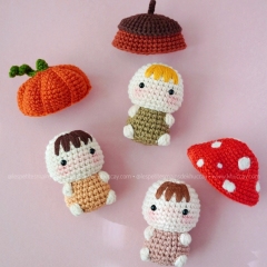 The Mini Autumn Friends amigurumi pattern by Khuc Cay