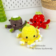 Pack 3 OCTO Fruit amigurumi pattern by TANATIcrochet