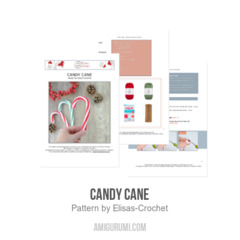 Candy Cane amigurumi pattern by Elisas Crochet