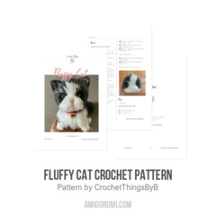 Fluffy Cat Crochet Pattern amigurumi pattern by CrochetThingsByB