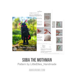 Soba the Mothman amigurumi pattern by LittleEllies_Handmade