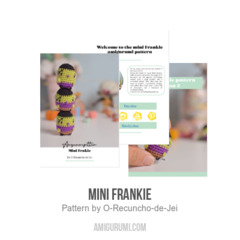 Mini Frankie amigurumi pattern by O Recuncho de Jei