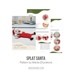 Splat Santa amigurumi pattern by Mariia Zhyrakova