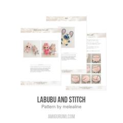 Labubu and Stitch amigurumi pattern by melealine