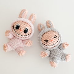Labubu, the smiling bunny amigurumi pattern by melealine