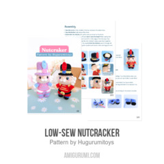 Low-sew Nutcracker amigurumi pattern by Hugurumitoys