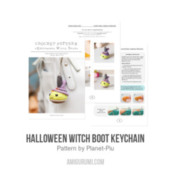 Halloween Witch Boot Keychain amigurumi pattern by Planet Piu