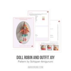 Doll Robin and Outfit Joy amigurumi pattern by Schipper Amigurumi