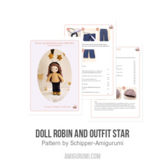 Doll Robin and Outfit Star amigurumi pattern by Schipper Amigurumi