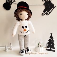 Outfit Frosty for doll Robin amigurumi pattern by Schipper Amigurumi