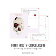 Outfit Frosty for doll Robin amigurumi pattern by Schipper Amigurumi