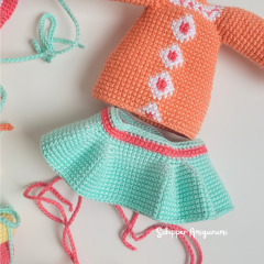 Outfit Joy for doll Robin amigurumi by Schipper Amigurumi