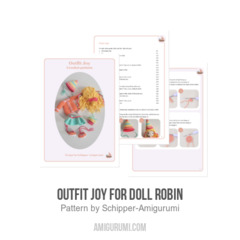 Outfit Joy for doll Robin amigurumi pattern by Schipper Amigurumi