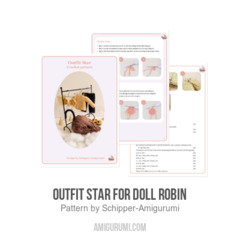 Outfit Star for doll Robin amigurumi pattern by Schipper Amigurumi