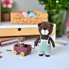 Bear in a suitcase amigurumi by apinchofcotton