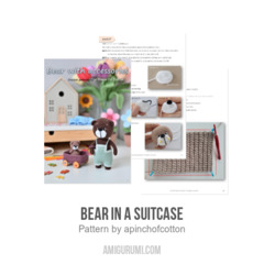 Bear in a suitcase amigurumi pattern by apinchofcotton