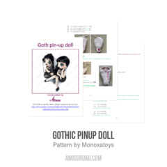 Gothic Pinup Doll amigurumi pattern by Monoxatoys