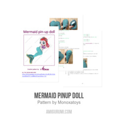 Mermaid Pinup Doll amigurumi pattern by Monoxatoys