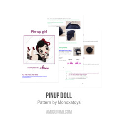 Tattooed Pinup Doll amigurumi pattern by Monoxatoys