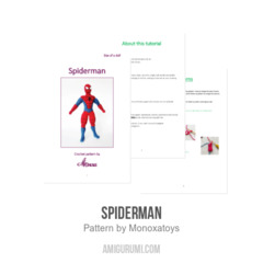 Spiderman amigurumi pattern by Monoxatoys