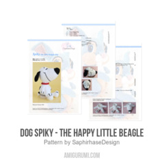 Dog Spiky - the happy little beagle amigurumi pattern by SaphirhaseDesign