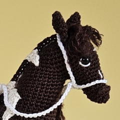 Horse Pedro with saddle and bridle amigurumi by SaphirhaseDesign