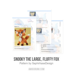 Snooky the large, fluffy fox amigurumi pattern by SaphirhaseDesign