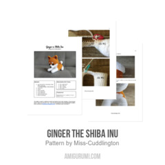 Ginger the Shiba Inu amigurumi pattern by Miss Cuddlington