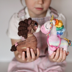 2 in 1 Ponies pattern bundle amigurumi pattern by Loopy Pattern