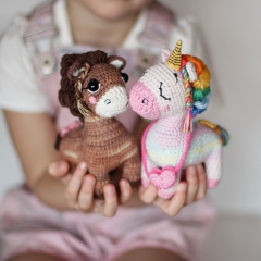 2 in 1 Ponies pattern bundle amigurumi by Loopy Pattern