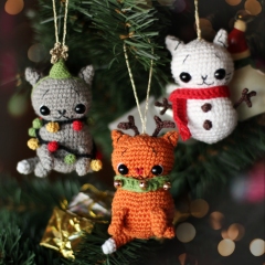3 in 1 Christmas Cats amigurumi pattern by Loopy Pattern