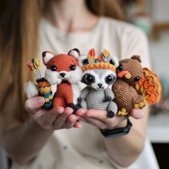 3 in 1 Crochet Thanksgiving bundle amigurumi by Loopy Pattern