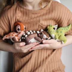 3 in 1 Crochet dinosaurs pattern #2 amigurumi pattern by Loopy Pattern