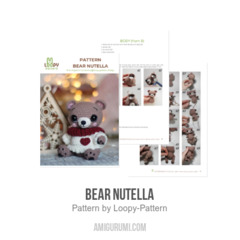 Bear Nutella amigurumi pattern by Loopy Pattern