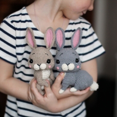 Bunnies Vicky and Jerome amigurumi pattern by Loopy Pattern