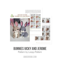 Bunnies Vicky and Jerome amigurumi pattern by Loopy Pattern