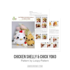 Chicken Shelly & Chick Yoko amigurumi pattern by Loopy Pattern