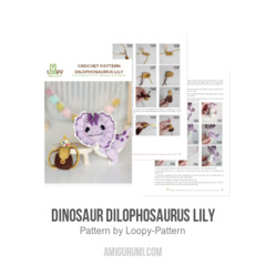 Dinosaur Dilophosaurus Lily amigurumi pattern by Loopy Pattern