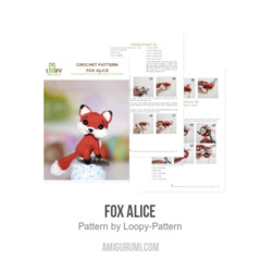 Fox Alice amigurumi pattern by Loopy Pattern