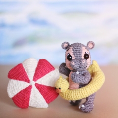 Hippo Fiona amigurumi pattern by Loopy Pattern