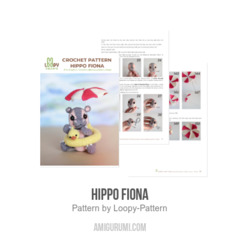 Hippo Fiona amigurumi pattern by Loopy Pattern