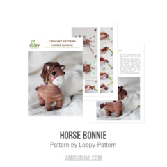 Horse Bonnie amigurumi pattern by Loopy Pattern