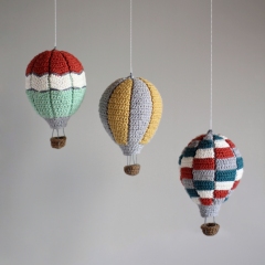 Hot air balloons amigurumi pattern by Loopy Pattern